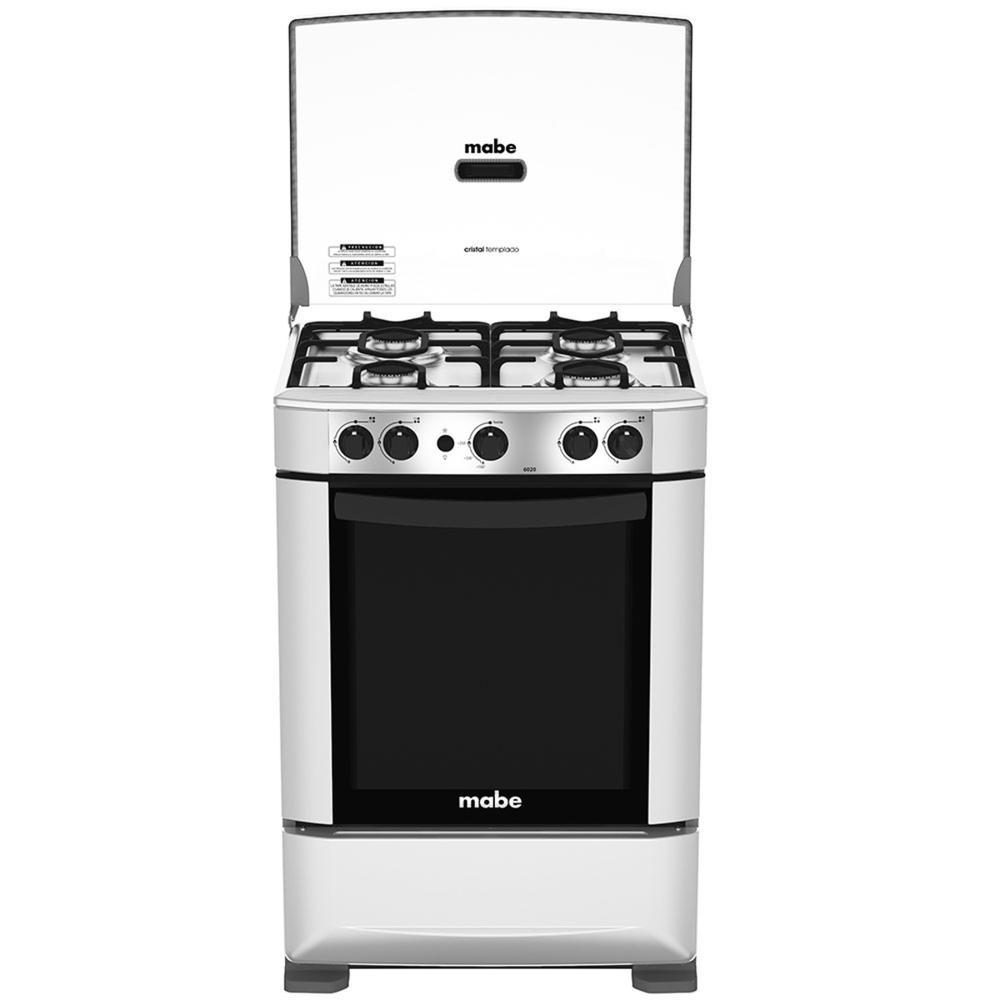 COCINA MABE CMP6020FG0 GAS 4H INOX + CONEXIÓN