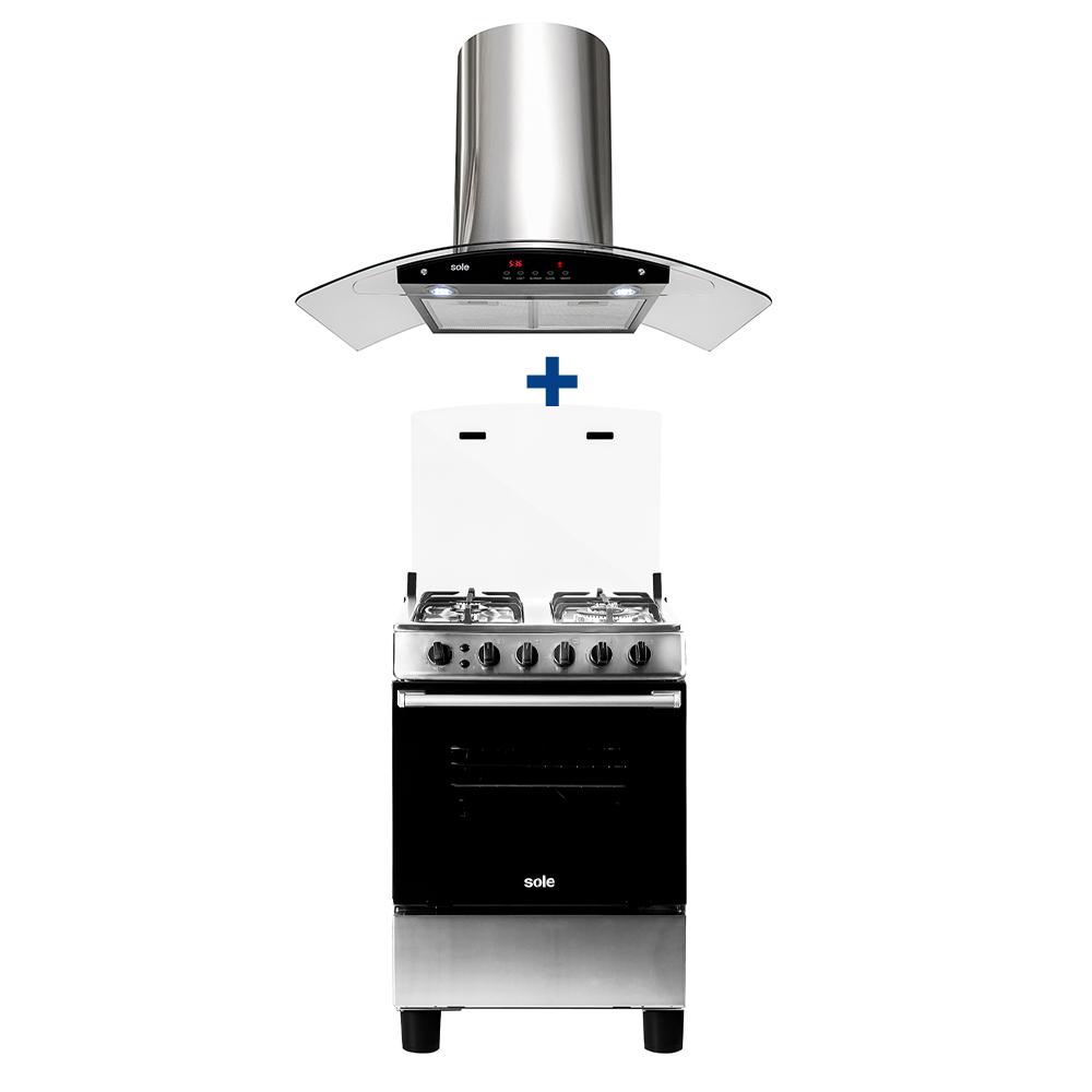 COMBO : COCINA SOLE 24" PUNTA SAL + CAMPANA SOLE DECORATIVA VENUS PLUS 90