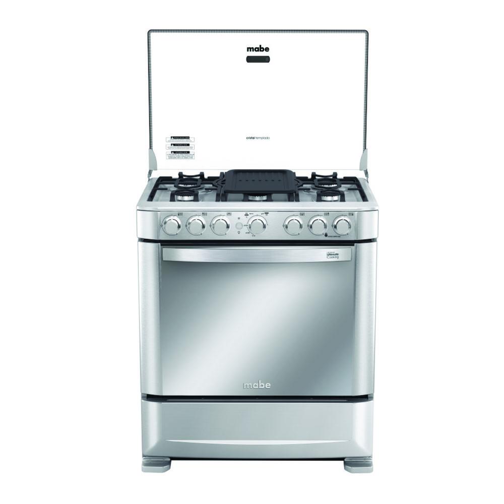 COCINA CMP7630FX0 GAS 76 CM MABE INX 6 QUEMADORES + COMBO + CONEXIÓN