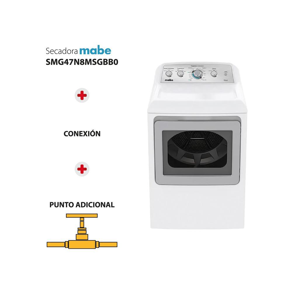 COMBO SECADORA MABE SMG47N8MSBB0 + PUNTO ADICIONAL + CONEXIÓN