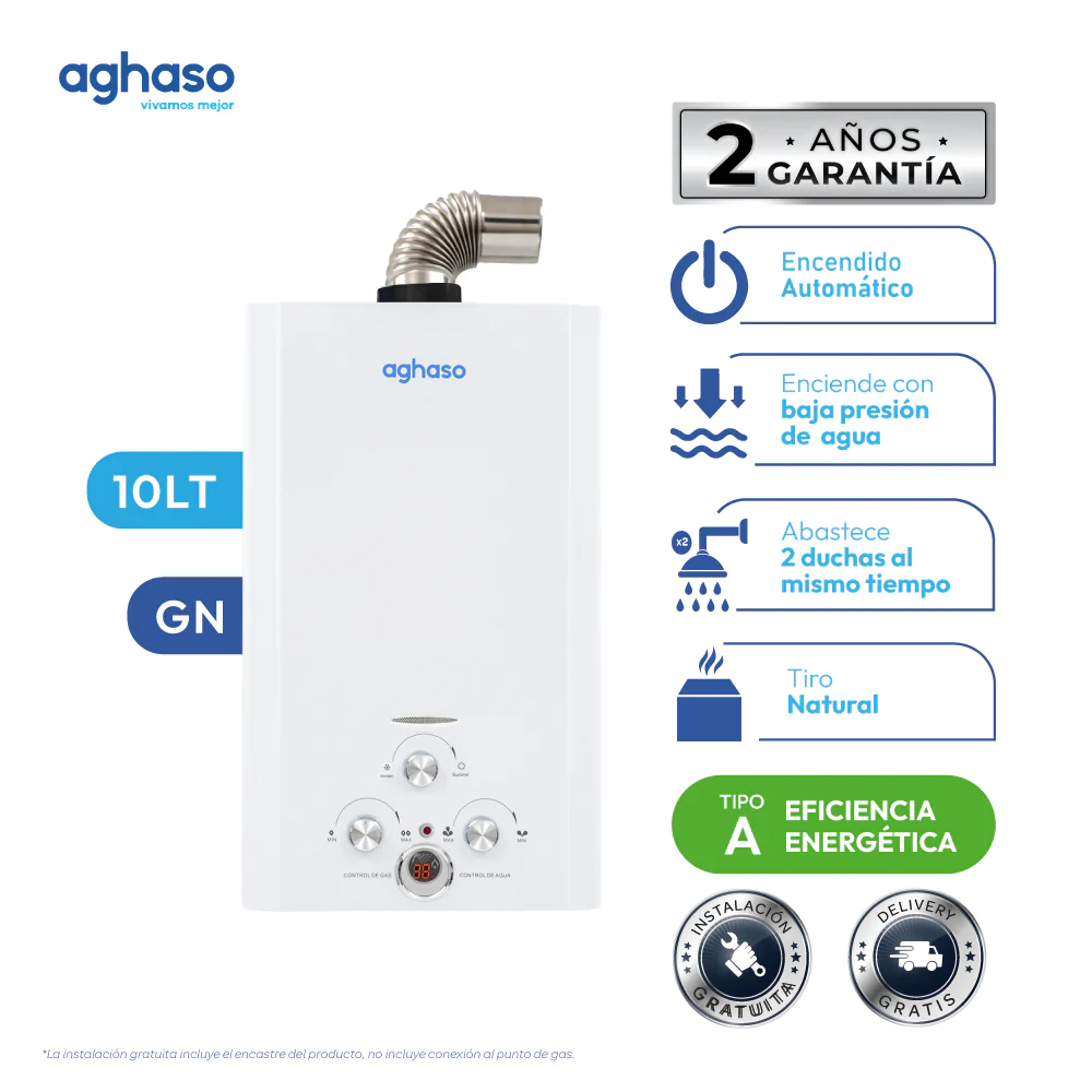 TERMA AGHASO 10 LT - TIRO NATURAL  + CONEXIÓN