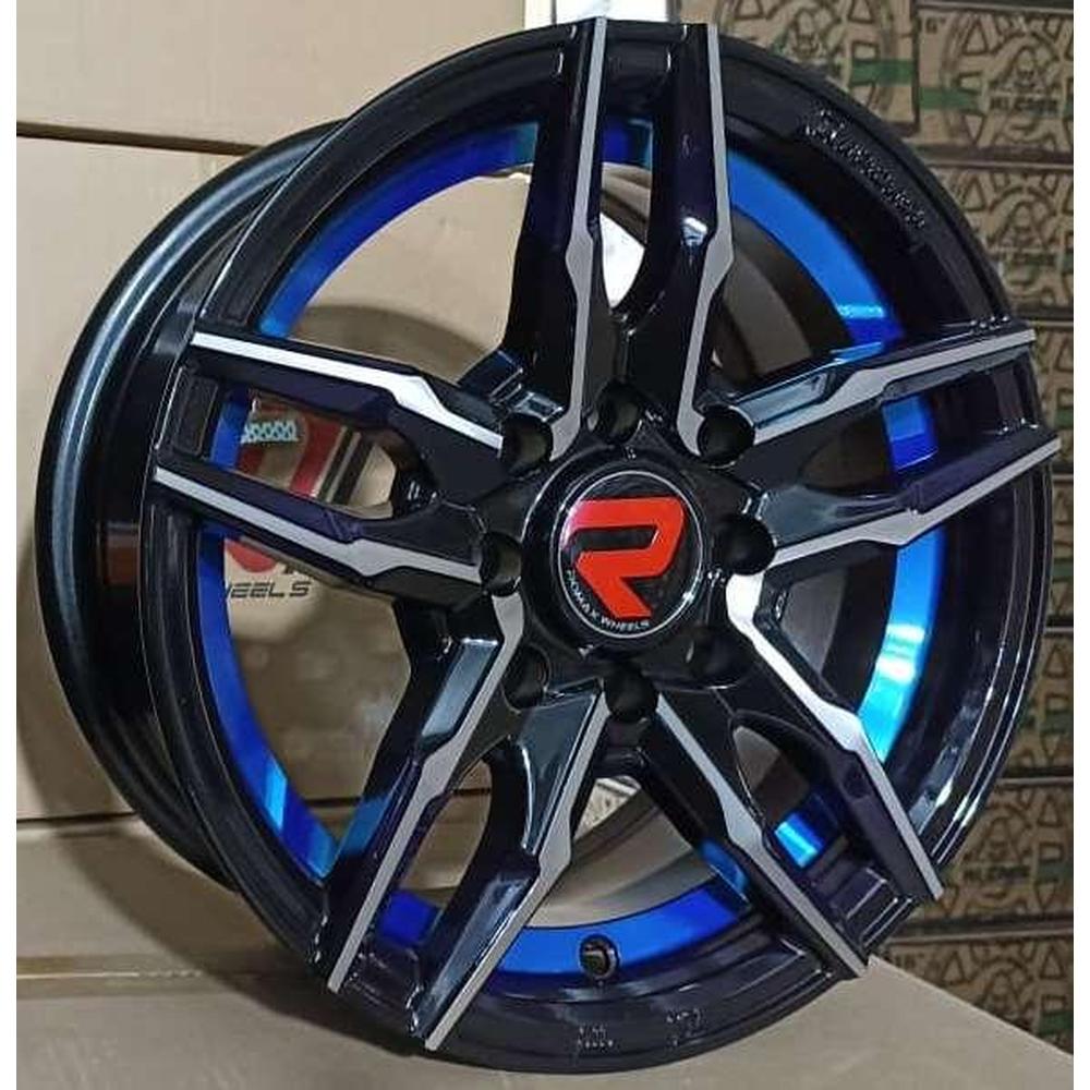 ARO ROMAX 145498 14*6.0-8*100/114.3 BLUE UNDERCUT BLACK MACHINED FACE