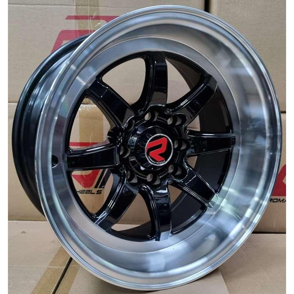 ARO ROMAX 8138 14*7.0-8*100/114.3 ET 0 CB 73.1 BLACK MACHINED LIP
