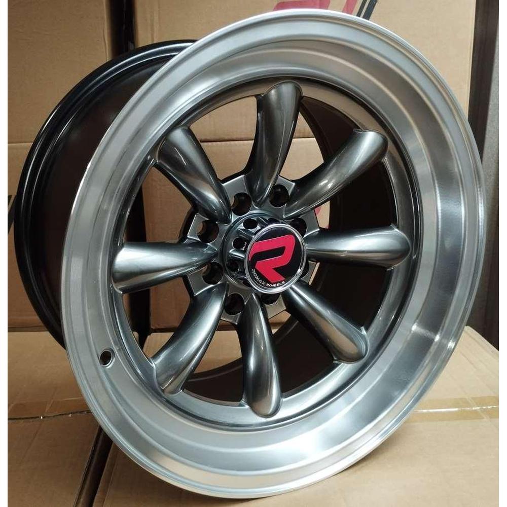 ARO ROMAX 8148 15*8.25-8*100/114.3 ET 0 CB 73.1 BLACK MACHINED LIP