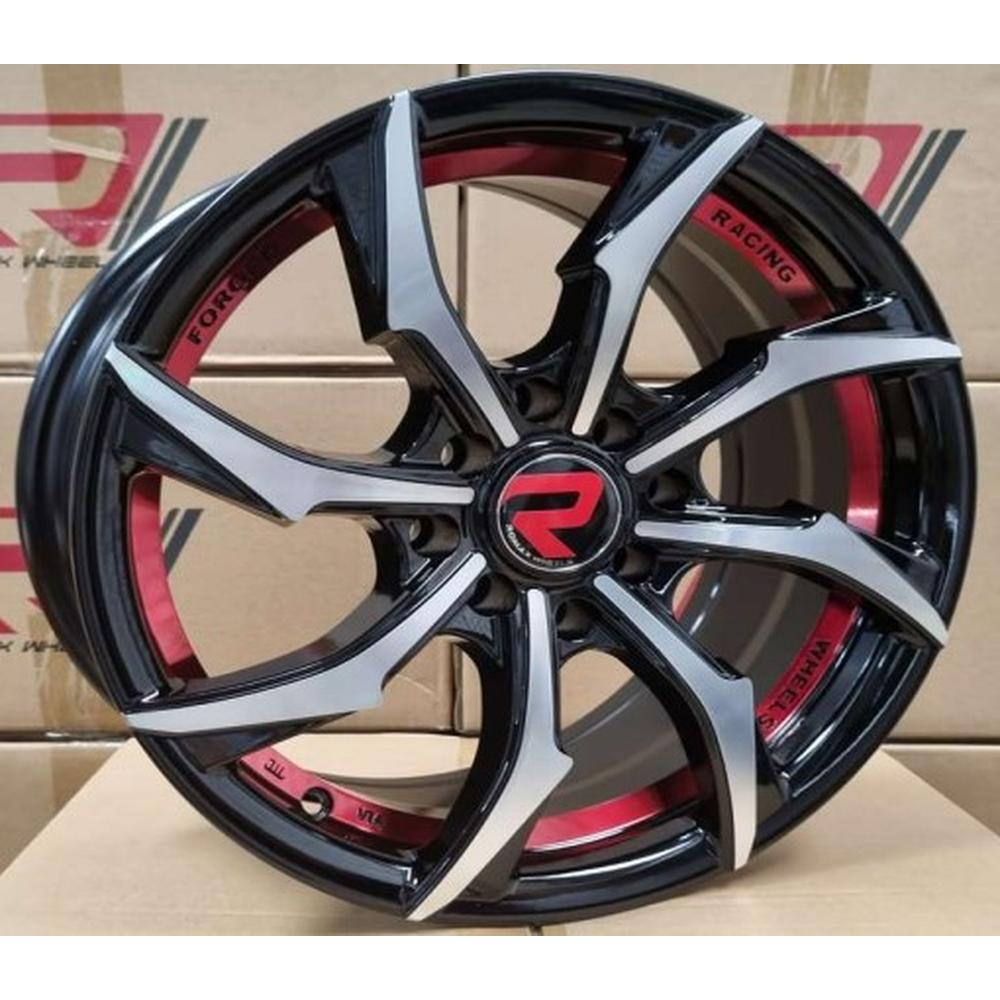 ARO ROMAX HX005 14*5.5-8*100/108 ET 25 CB 73.1 RED UNDERCUT BLACK MACHINED FACE