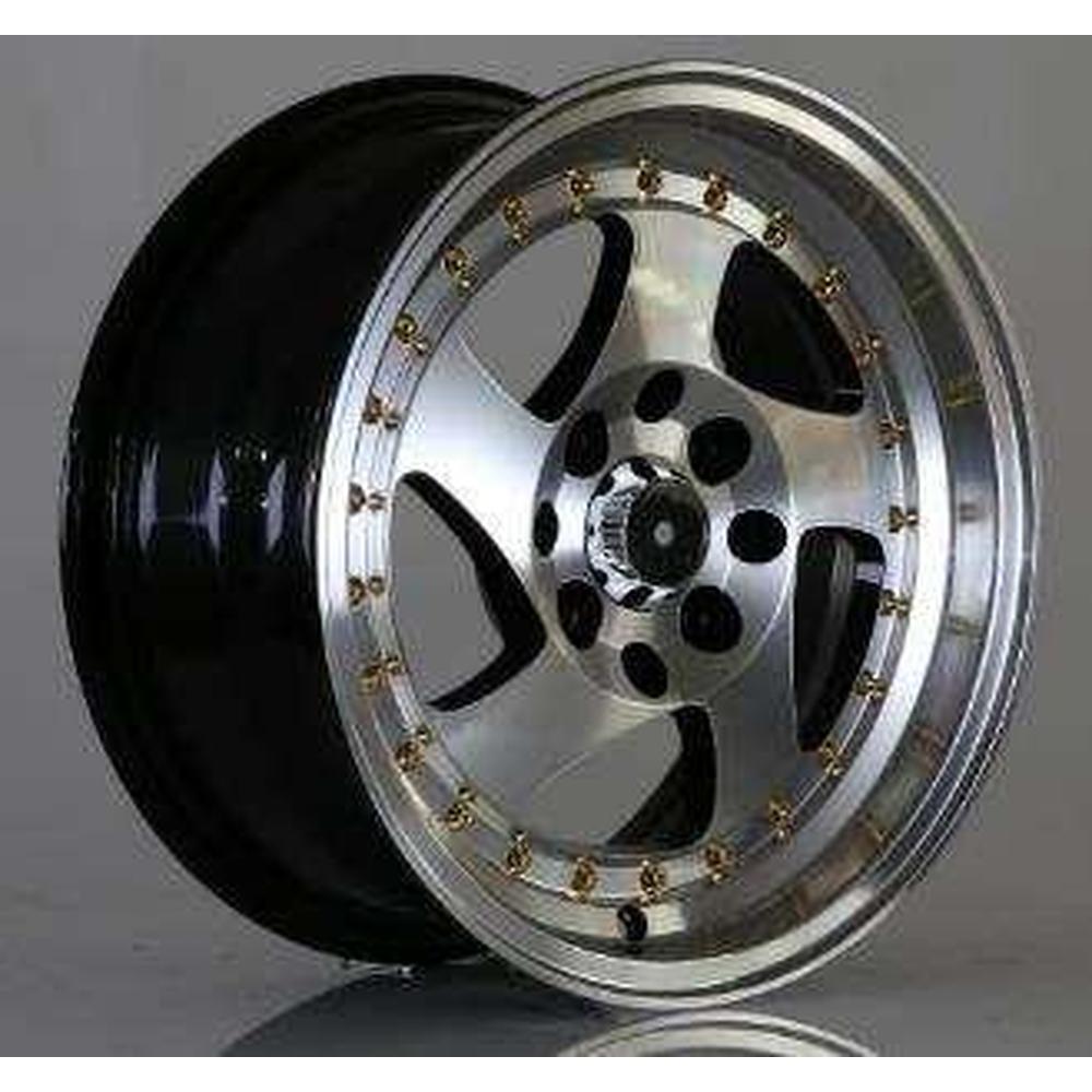 ARO ROMAX 6093 14*7.0-4*100/4*114.3 ET 0 CB 73.1 BLUE UNDERCUT BLACK MACHINED FACE AND LIP