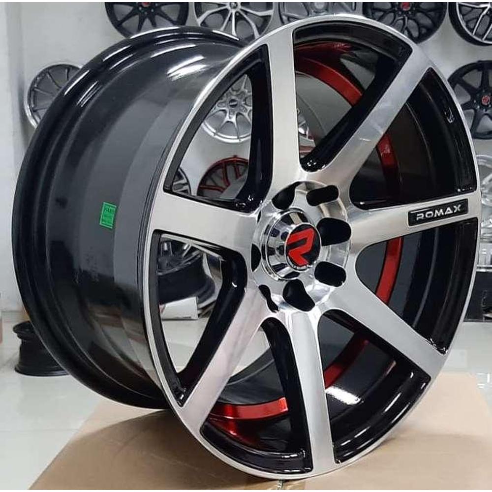 ARO ROMAX QC730 15*8.0-10*100/114.3 RED UNDERCUT BLACK MACHINED FACE