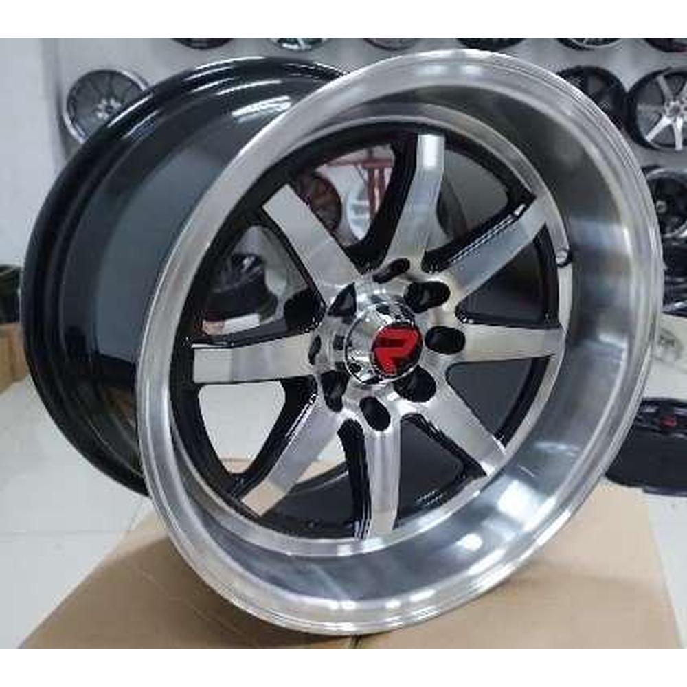 ARO ROMAX QC823 15*8.0-10*100/114.3 BLACK MACHINED FACE AND LIP