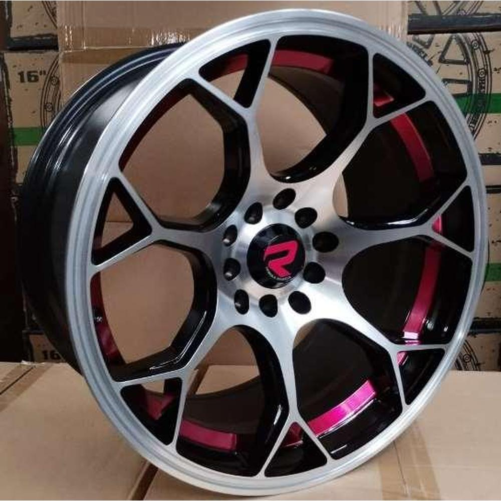 ARO ROMAX X1063 14*6.5-8*100/114.3 ET 0 CB 73.1 BLUE UNDERCUT BLACK MACHINED FACE