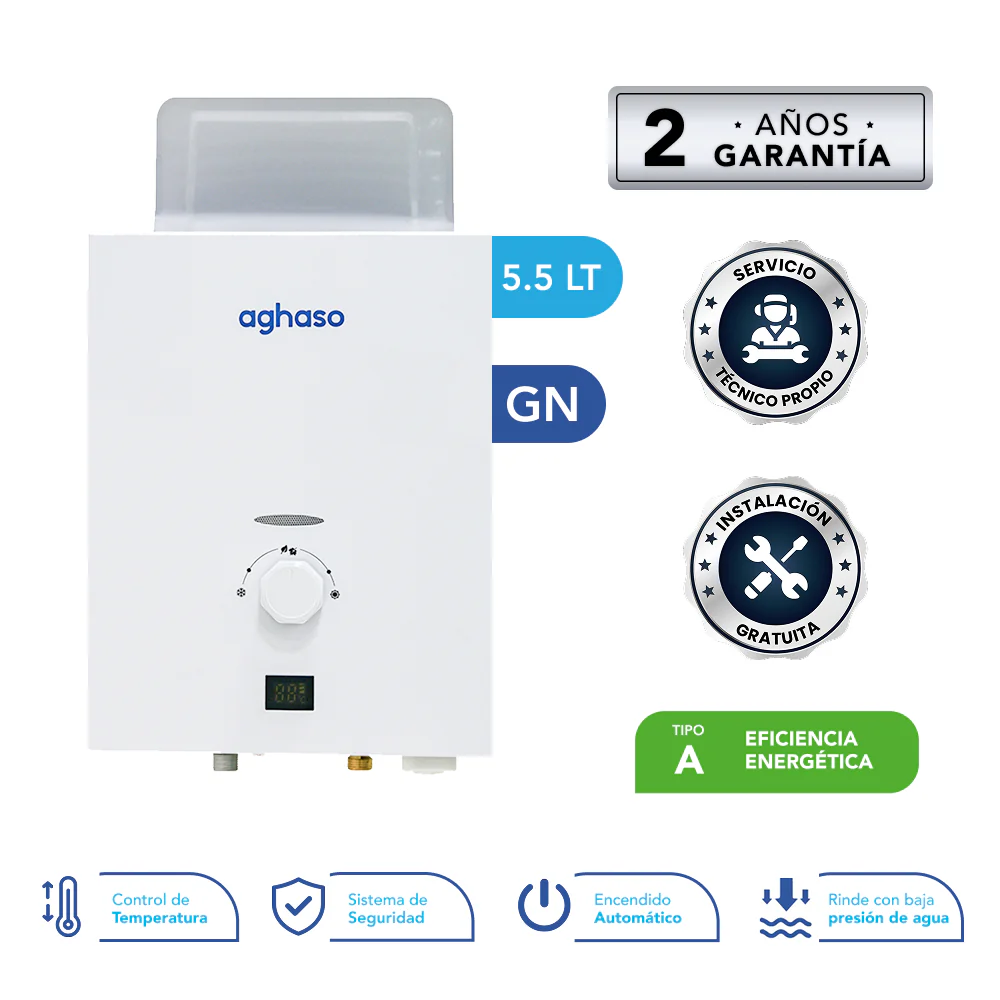 TERMA AGHASO 5.5LT + KIT COMPLETO + CONEXIÓN