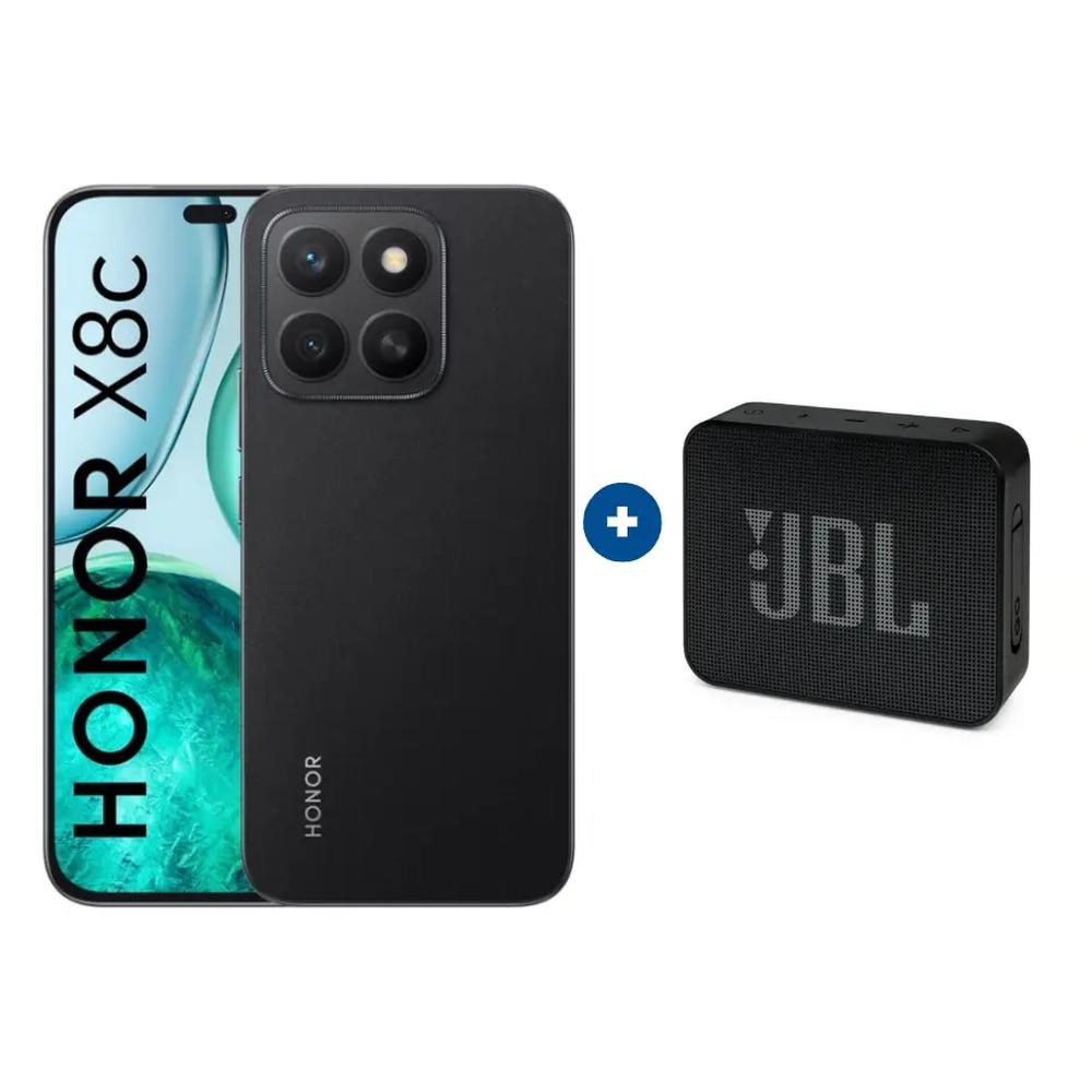 Celular Honor X8C 6.7" 256GB 8GB RAM color  Midnight Black + Parlante JBL GO ESSENTIAL Negro