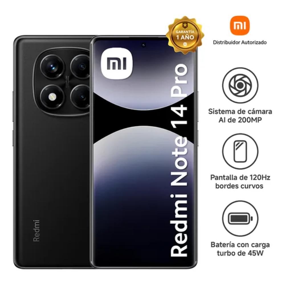 Celular Redmi Note 14 PRO 4G 6.67" 8GB RAM 256GB Negro