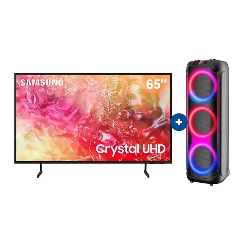 TELEVISOR SAMSUNG 65″ (UN65DU7000) UHD 4K Smart
+ Parlante portátil Bluetooth 40 Watts NEX