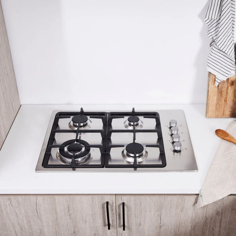 ENCIMERA A GAS NATURAL 60CM DESIGN 4T + HORNO A GAS NATURAL 67L ELEGANCE + CAMPANA EXTRACTORA 60CM SLIM SMART+ CONEXION