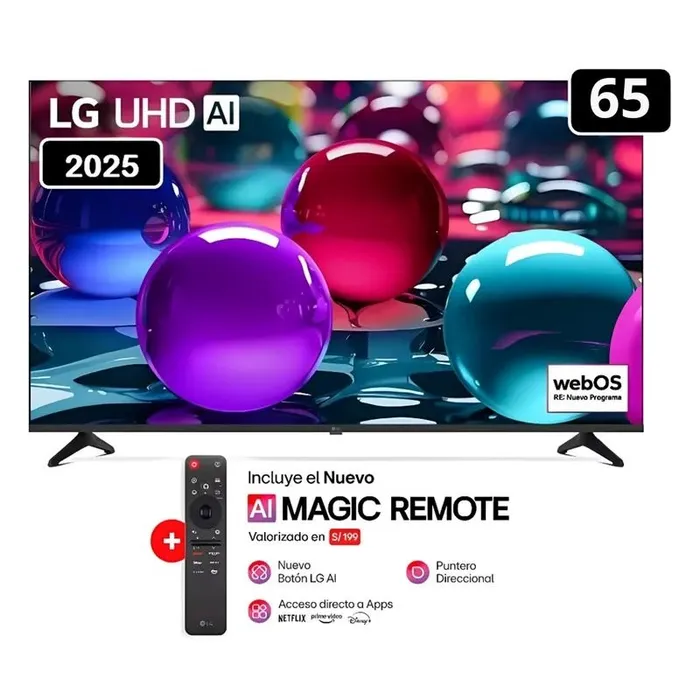 TELEVISOR 65" LG C/MAGIC REMOTE + REGALO MUNDIAL FIFA