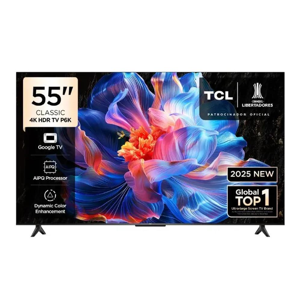 TELEVISOR TCL LED 55" UHD 4K Smart TV GOOGLE TV 55P6K MODELO 2025