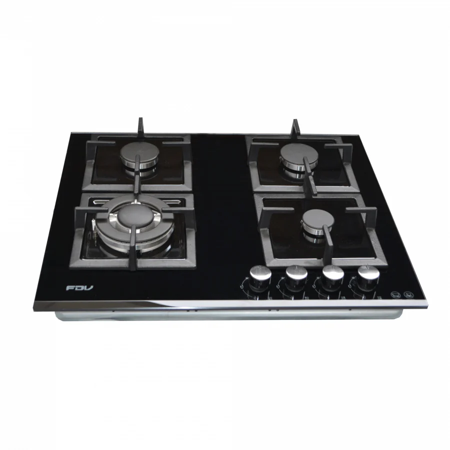 ENCIMERA A GAS NATURAL 60CM BLACK + CAMPANA EXTRAÍBLE 60CM TWIN BLACK TOUCH FDV+ CONEXION