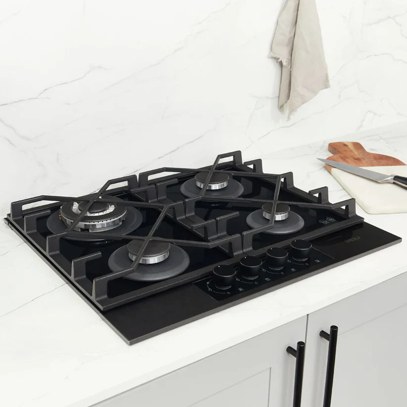 ENCIMERA A GAS NATURAL 60CM SIGNATURE + HORNO A GAS NATURAL 70L BLACK + CAMPANA EXTRACTORA 60CM CLASS BLACK+ CONEXION
