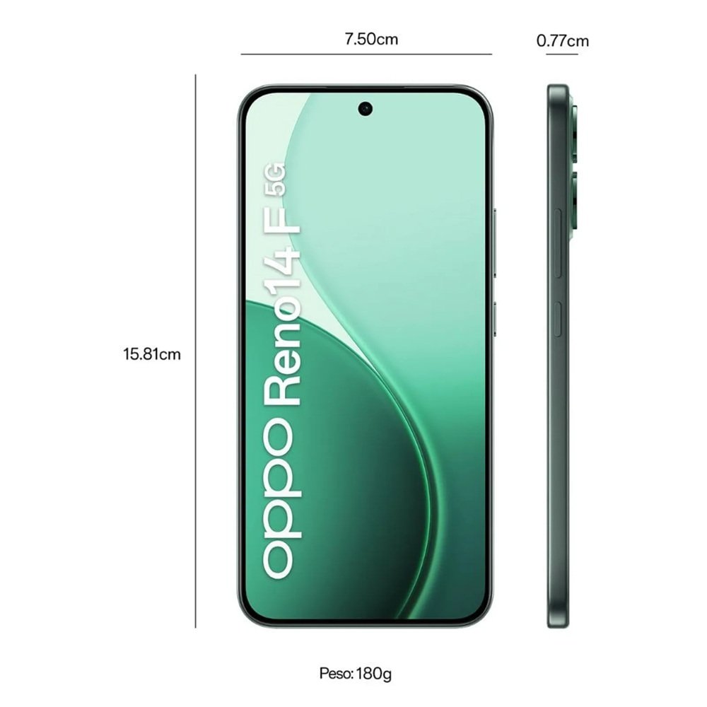 Oppo Reno 14F 5G 256GB 12GB Verde - Image 3