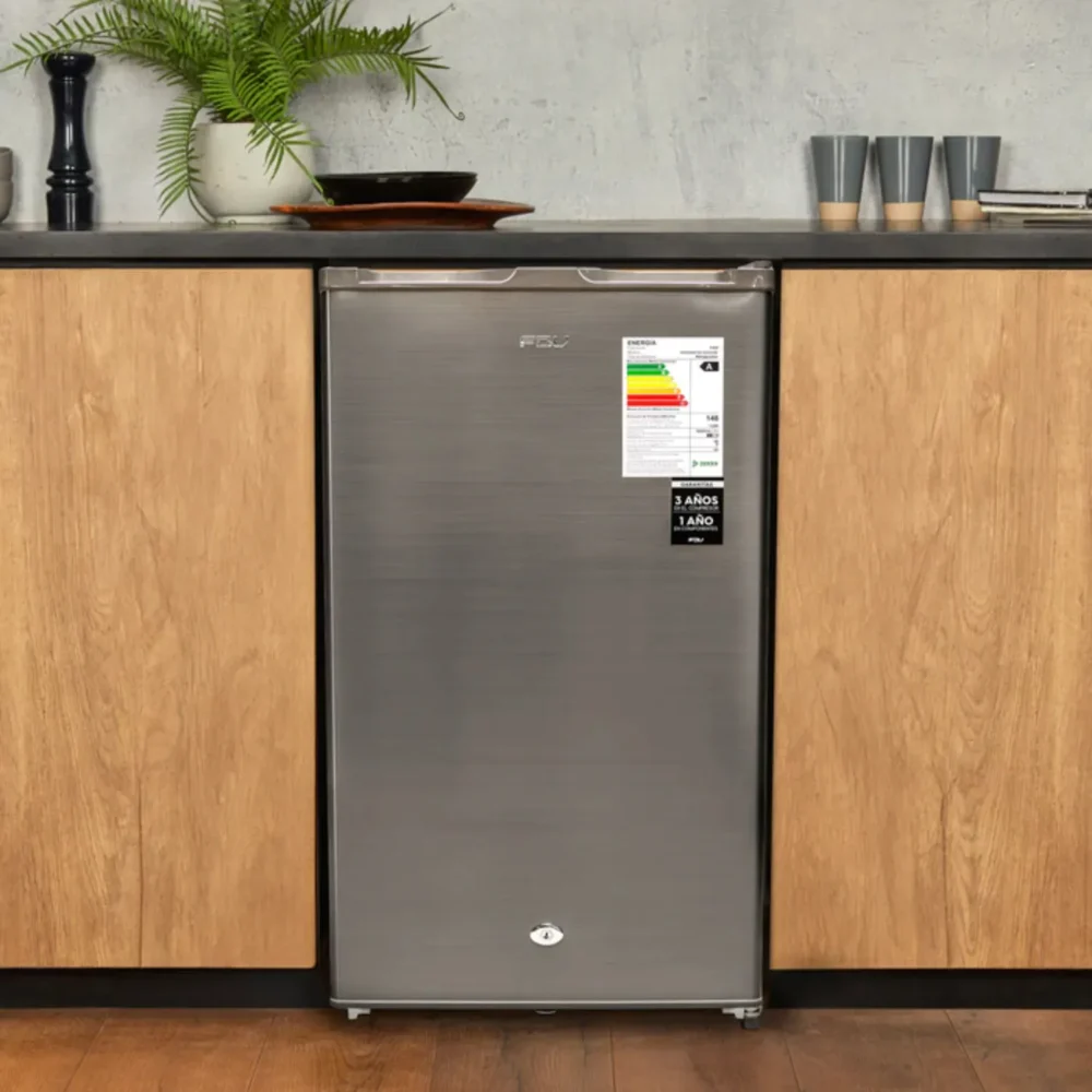 Combo FDV Frigobar Silver 90L + Freidora de Aire 3.5L Digital