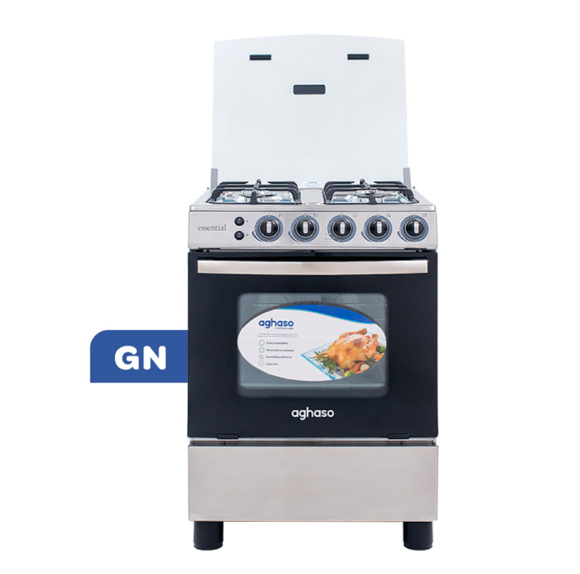 COCINA AGHASO ESSENCIAL 4H + CAMPANA EXTRAIBLE 60 CM