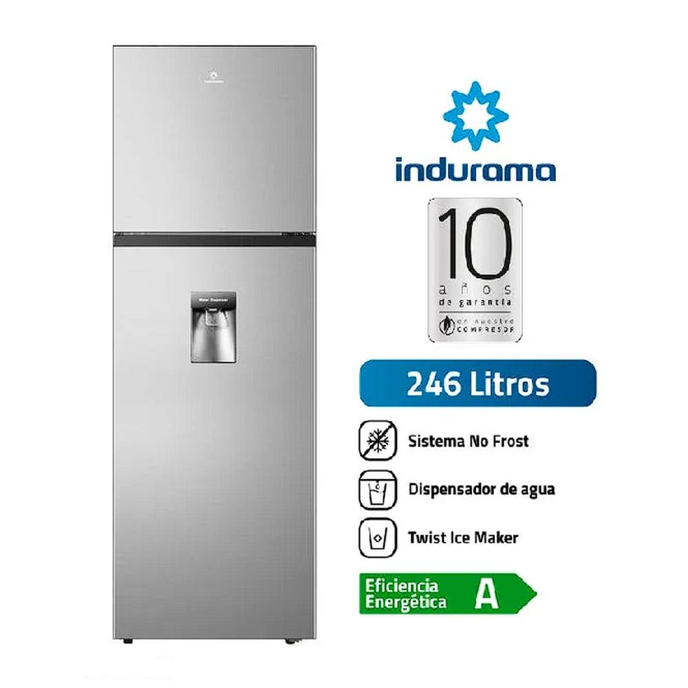 REFRIGERADORA INDURAMA RI-389DI CON DISPENSADOR 246LTS.  CROMA
