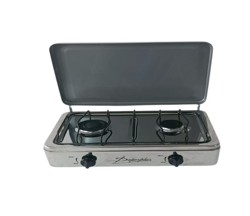 COCINETA "SUPERIOR" DE MESA, ACERO BRILLANTE 2 HORNILLAS FADIC,POTENCIA 1.95KW x 2