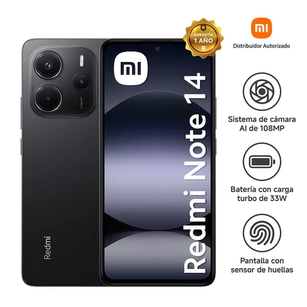 Celular Redmi Note 14  6.67"  6GB RAM 128GB Negro