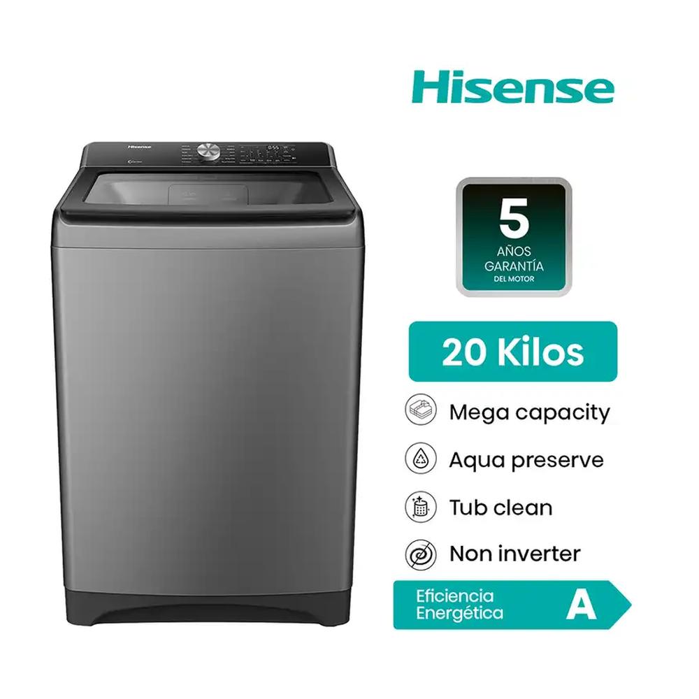 LAVADORA HISENSE 20 KG  WT312023UT Gris medio
