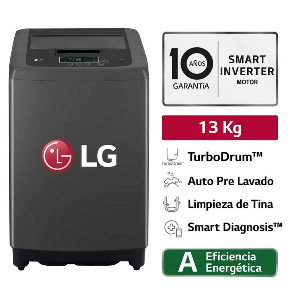 LAVADORA LG 13 KG Smart Inverter WT13BPBK Negro