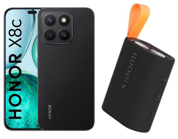 Celular Honor X8C 6.7" 256GB 8GB RAM color  Midnight Black +Parlante XIAOMI SOUND POCKET NEGRO 5w, IP67, 10 horas