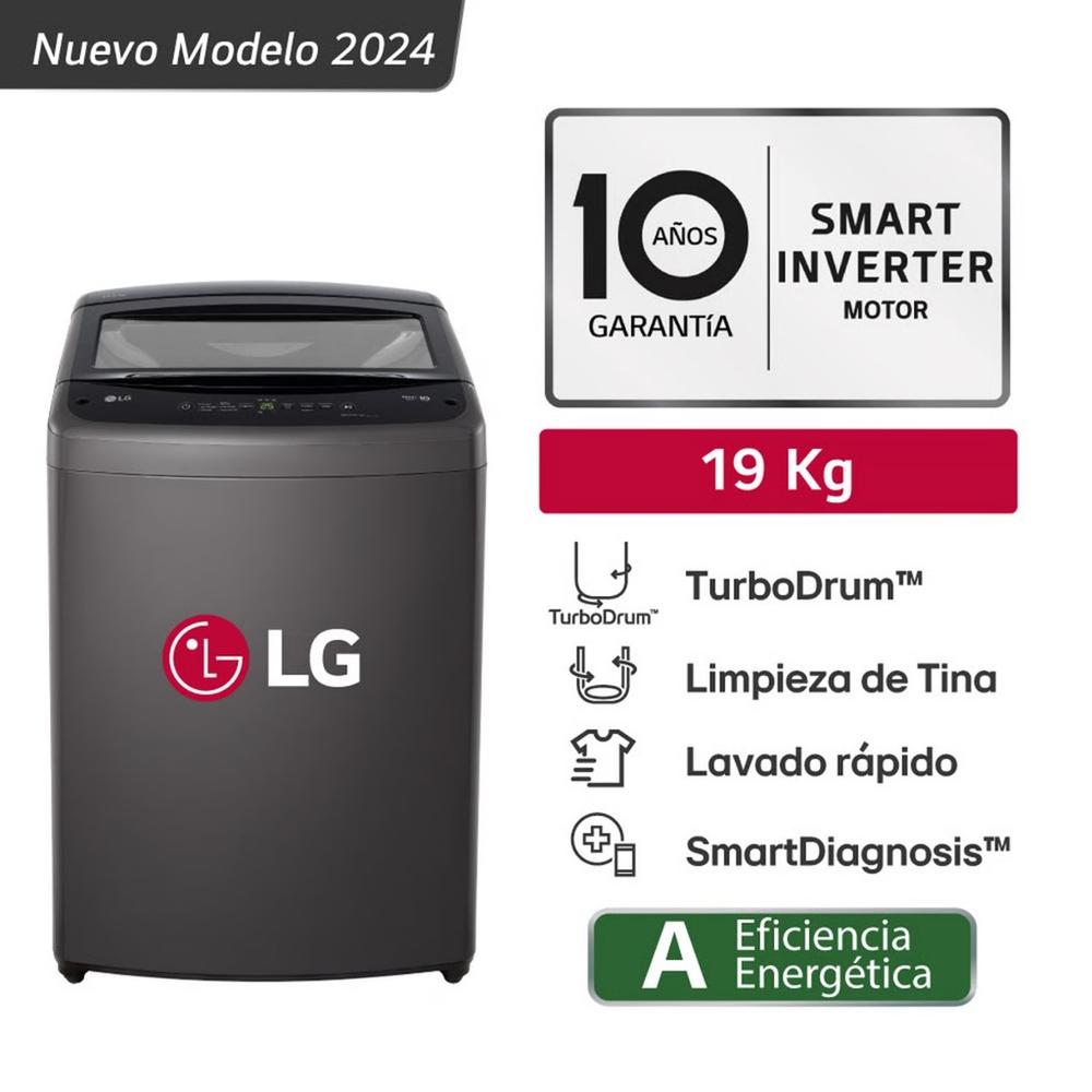 Lavadora LG 19KG Turbodrum Carga Superior Wt19bvtb Middle Black
