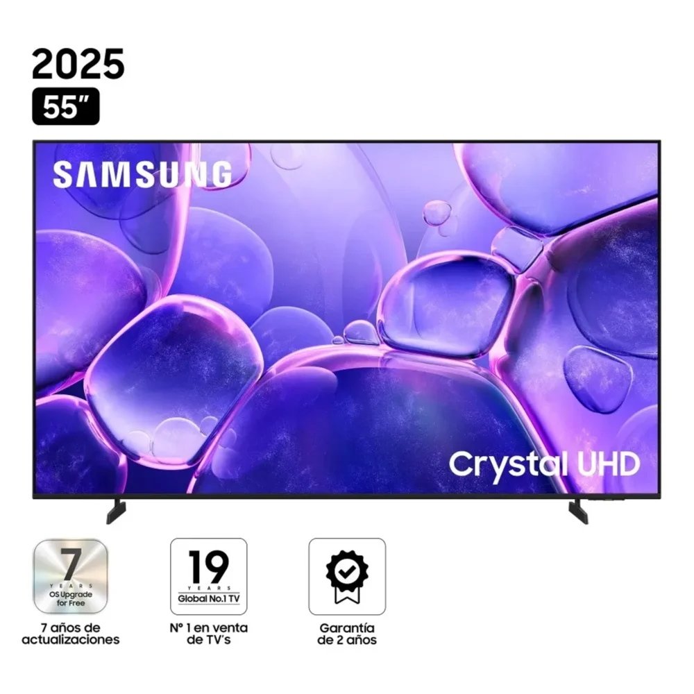 TELEVISOR SAMSUNG 55″  UHD 4K Smart tv 55U8000 MODELO 2025