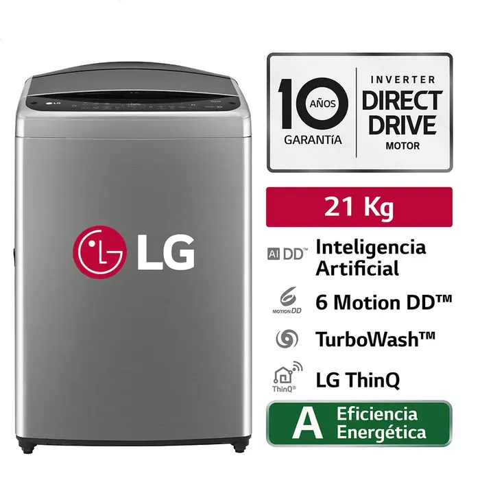 LAVADORA LG 21 KG WT21VV6