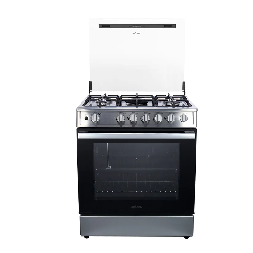 COCINA AGHASO PROFESIONAL HIGH FLAME 5H + CAMPANA AGHASO CHIMENEA 90 CM