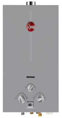 TERMA A GAS 10 L RHEEM GN TF  INCLUYE KIT BÁSICO DE INSTALACIÓN + DUCTO DE EVACUACIÓN DE GASES