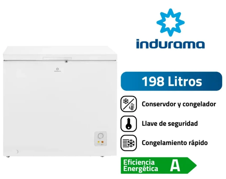 CONGELADORA - CONSERVADORA Indurama 200Lts, CI-220BL Blanco