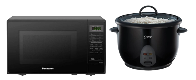 HORNO MICROONDAS PANASONIC SB25JB 20 Litros negro + OLLA ARROCERA OSTER 1.8 LTS. NEGRA