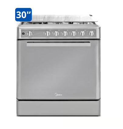 COCINA MIDEA VENUS 30" 5 HORNILLAS c/ 1 Triple LLama  SILVER