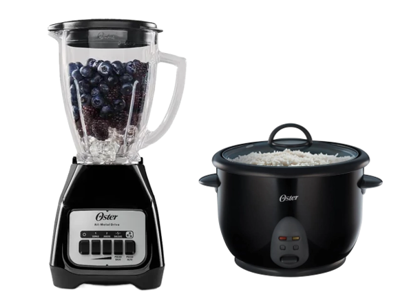 LICUADORA OSTER KALIMAN  2 VEL. VASO VIDRIO 1.5 LT,  BLSTKAG-NPB-053   + OLLA ARROCERA OSTER 1.8 LTS. NEGRA CKSTRC1700B053