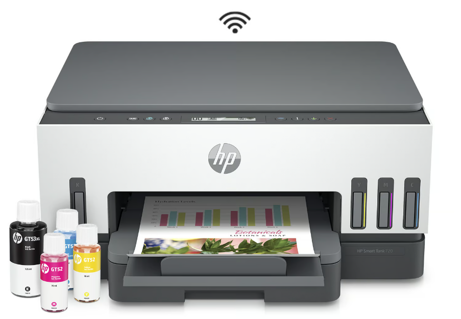 Impresora HP Smart Tank 720 Duplex, Multifuncional, Tinta Continua, Color, Wi-Fi, Smart App, Escaner