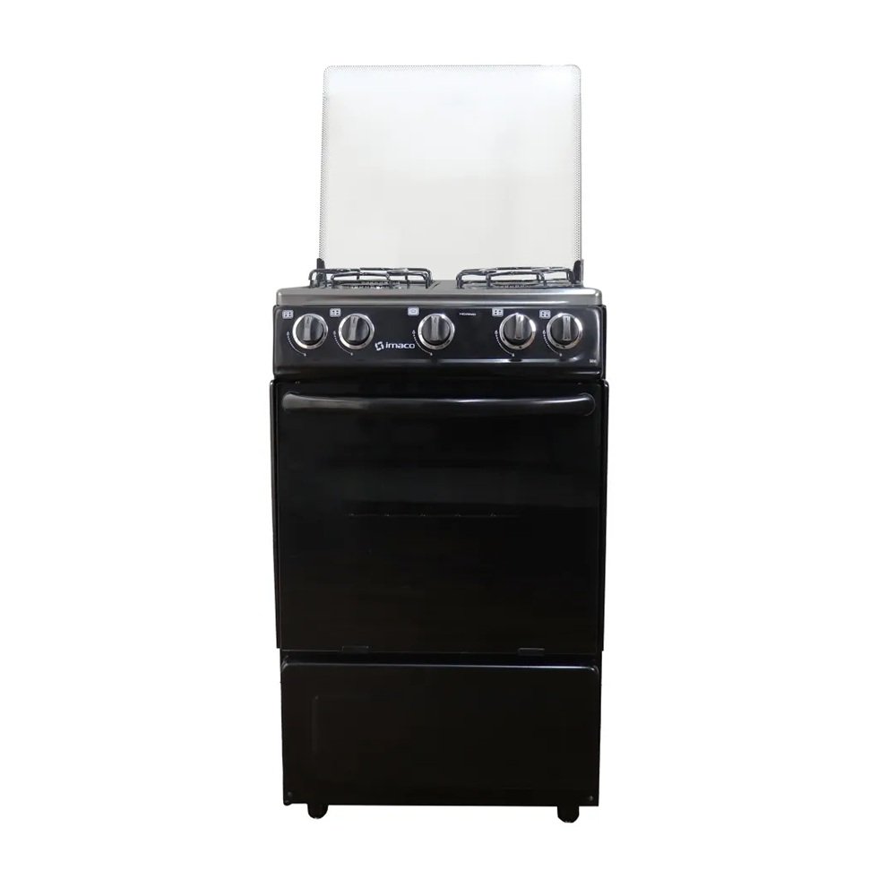 Cocina Imaco 4 Hornillas 20" Tapa de Vidrio Negro