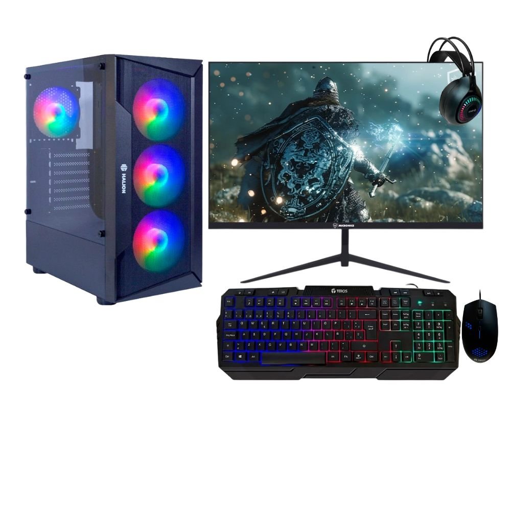 Combo PC Halion Intel Core i9 12va 16GB RAM 1TB SSD + CASE+ MONITOR 24"+ KIT 4 EN 1 Intel Core i9 1TB SSD 16GB Negro + Monitor FHD 24"