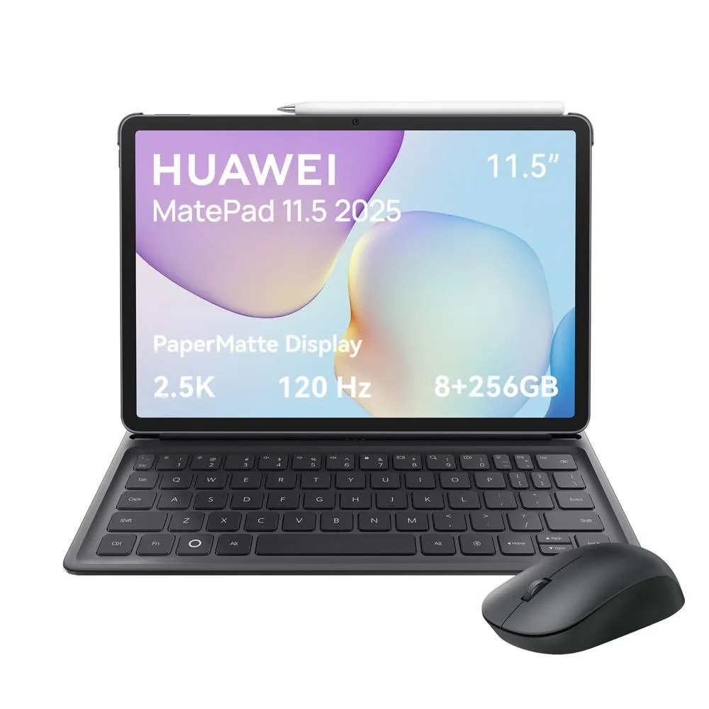 Tablet Huawei HUAWEI MatePad 11.5 2025 PaperMatte + Teclado, lápiz y mouse 11.5" 256GB 8GB Gris