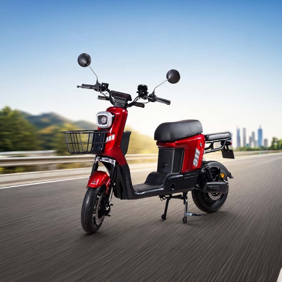 MOTOCICLETA ELECTRICA HS1000B 60V20AH ROJO