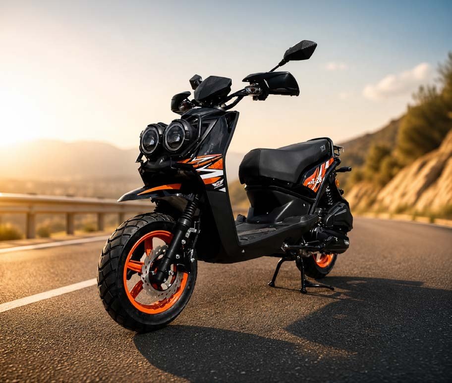 MOTOCICLET JCH T-28 NEGRO/ANARANJADO