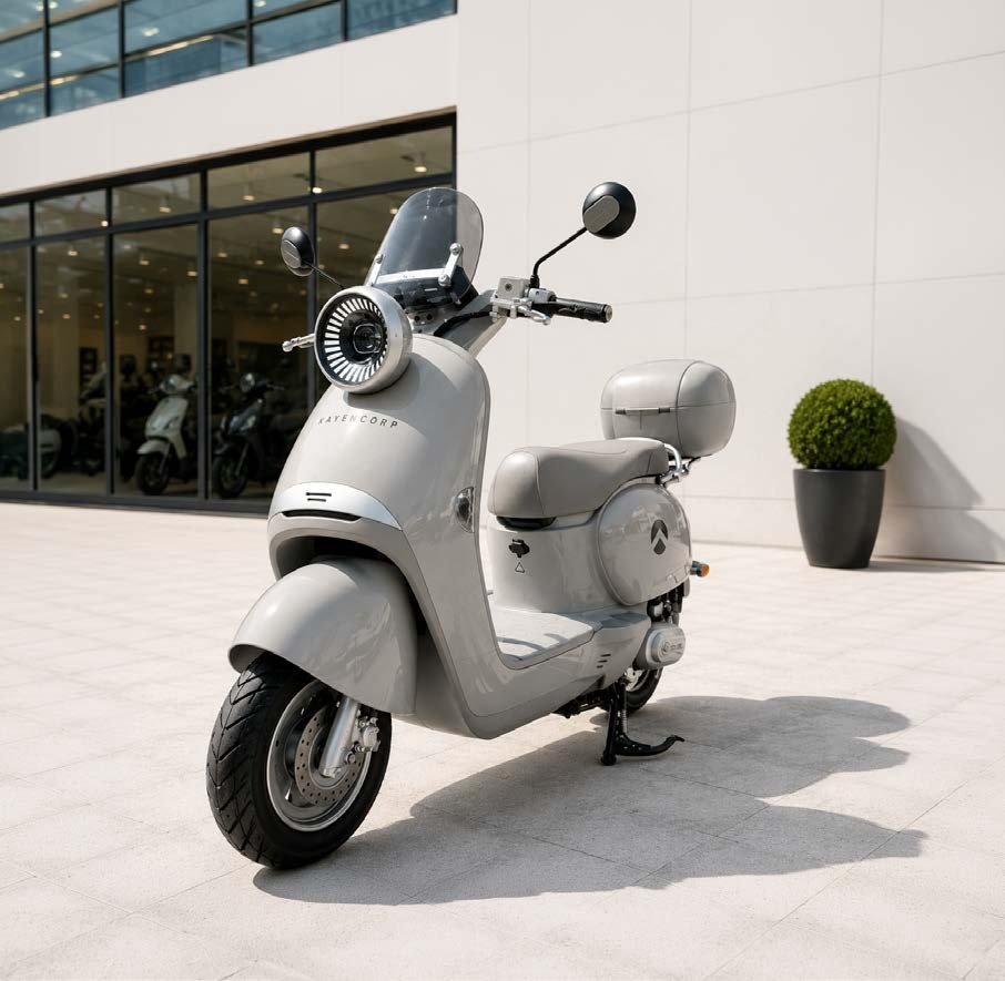 MOTOCICLETA SCOOTER ELECTRICA CLOUD 1000W.60V20AH BLANCO CON CAJUELA