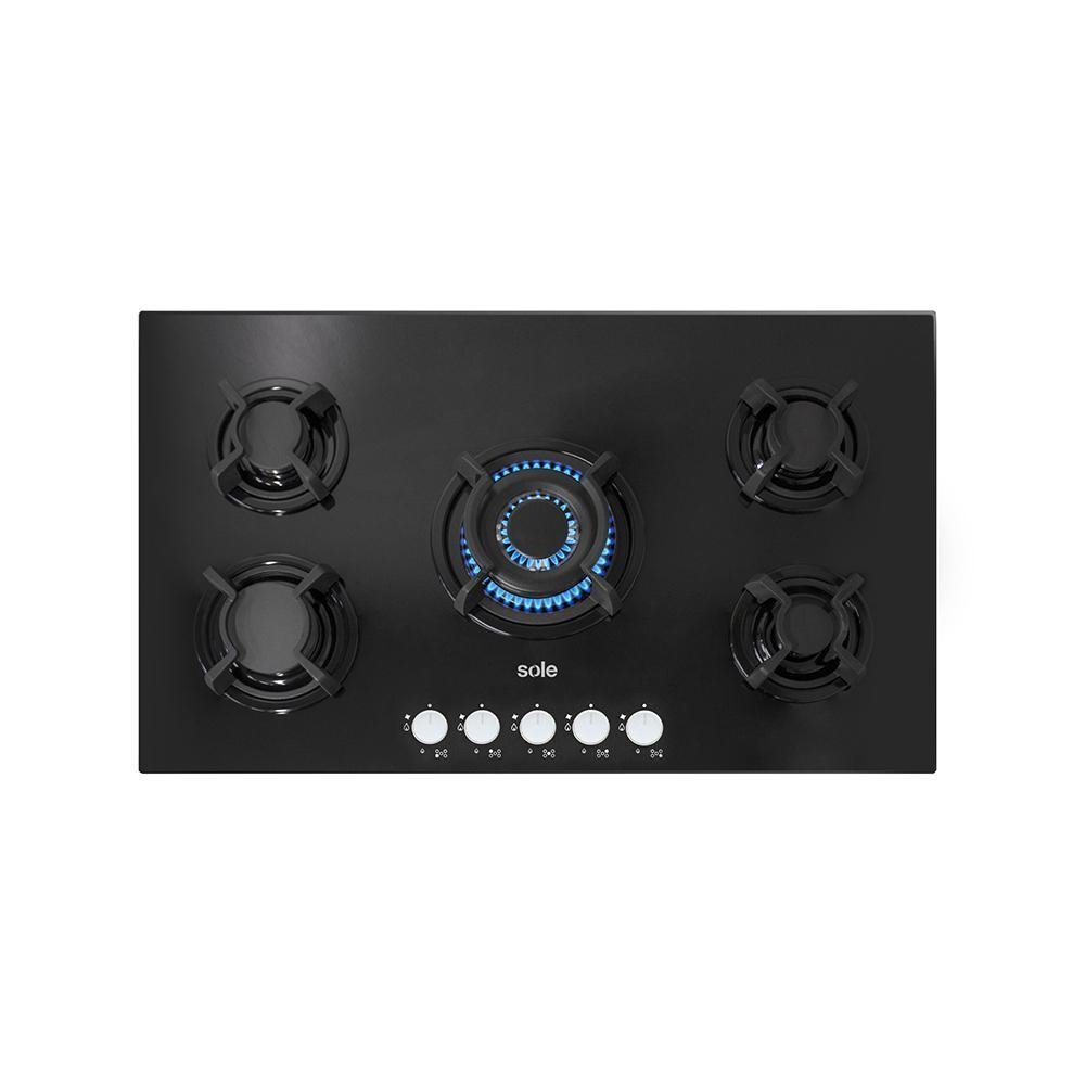 COCINA EMPOTRABLE SOLE 5Q VIDRIO SOLCO033GN + HERVIDOR - Image 2