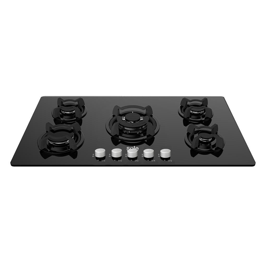 COCINA EMPOTRABLE SOLE 5Q VIDRIO SOLCO033GN + HERVIDOR - Image 3
