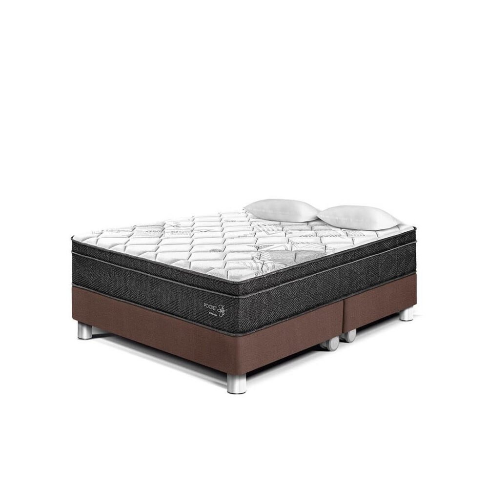 CAMA PARAISO  POCKET STAR CHOCOLATE QUEEN+2ALM+1PROT